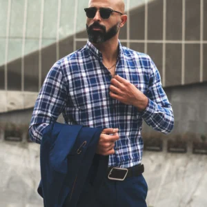 Men's Casual Checked Cotton Shirt